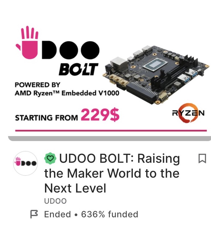 UDOO BOLT Kickstarter campaign